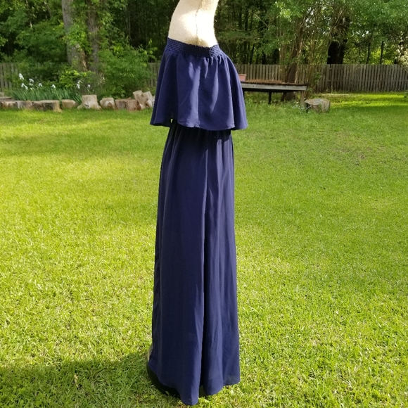 Show Me Your MuMu Hacienda maxi dress "Navy Crisp" - Picture 3 of 7